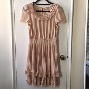 Silky Pleated Tea Dress